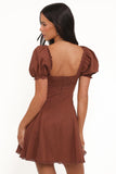 Anora Mini Dress Cognac