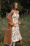Franny Midi Dress Cream Brown Floral