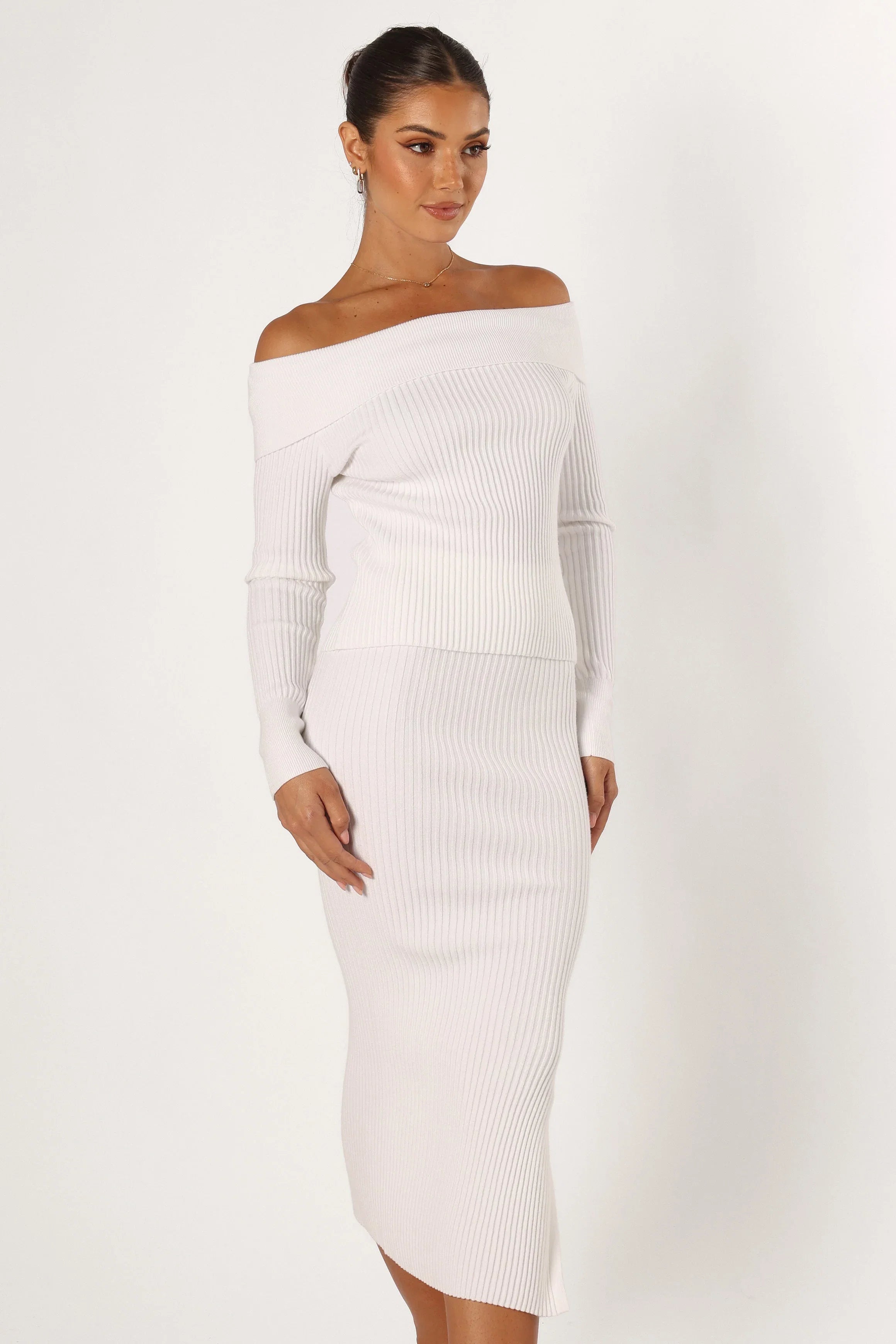 Charlotte Knitted Set White