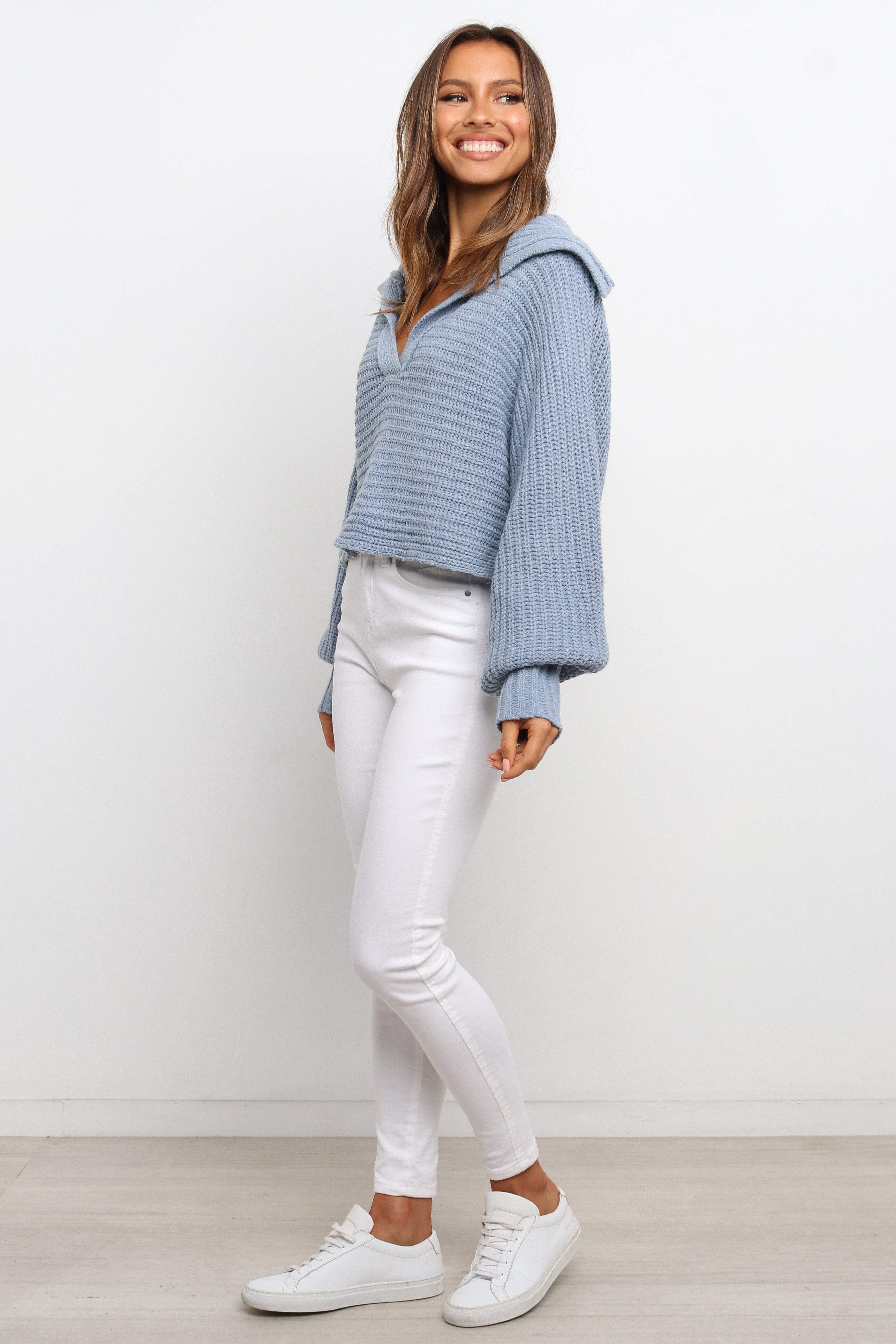 Declan Knit Sweater Blue