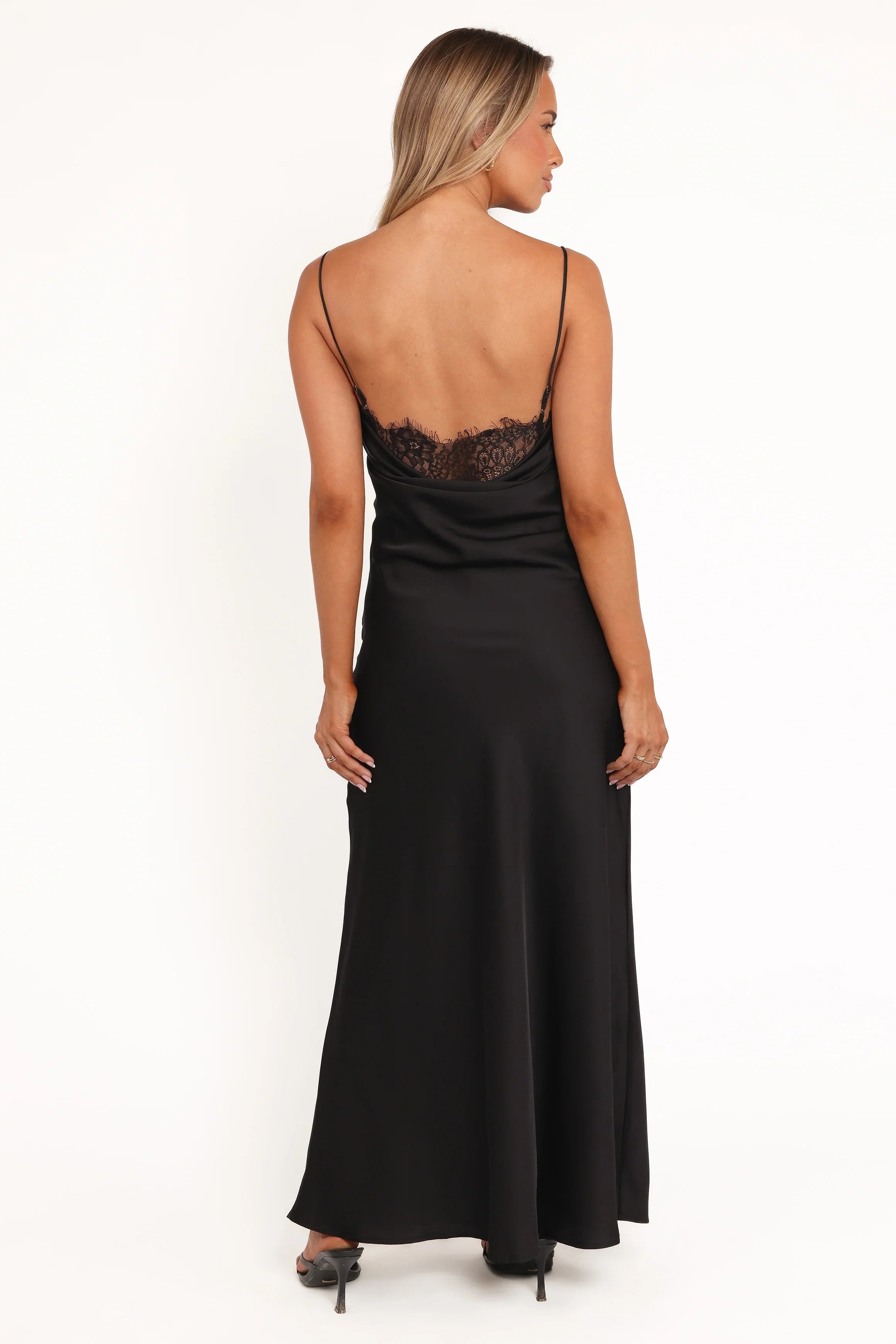 Evana Lace Maxi Dress Black
