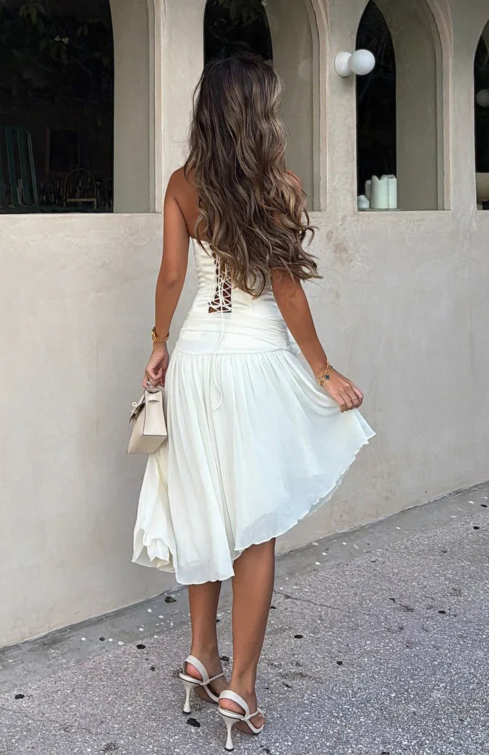 Forever Love Midi Skirt Off White