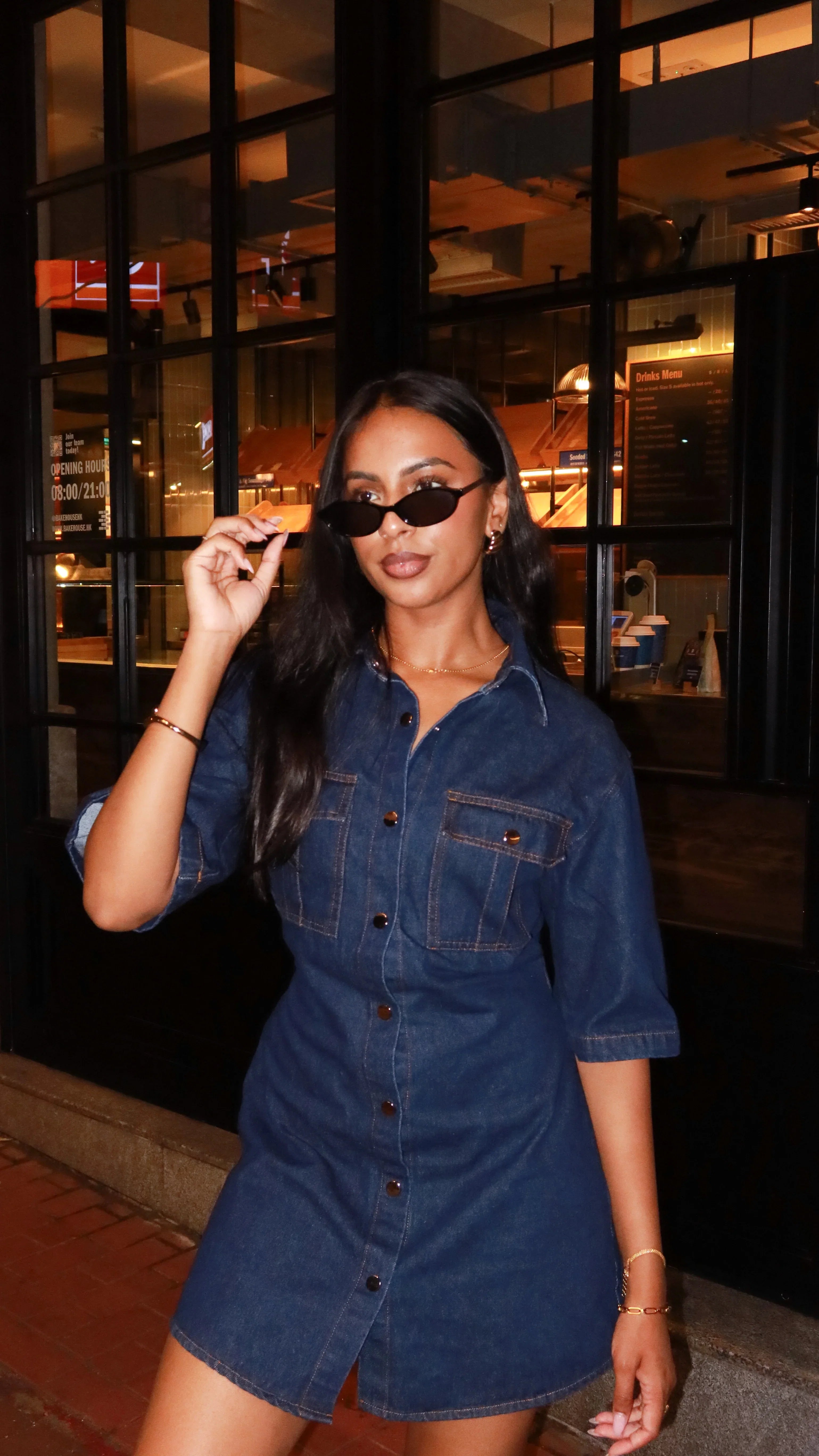 Raz Mini Dress Dark Denim