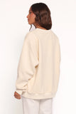 Flower Garden Graphic Sweatshirt Cream