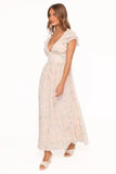 Angelica Midi Dress Pastel Pink Floral