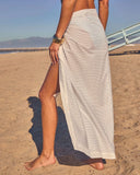 Sleek Oasis Striped Wrap Tie Sarong