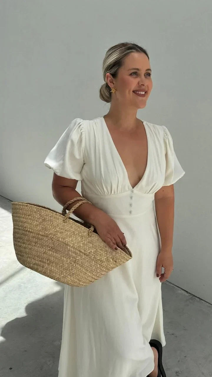 Melea Midi Dress White