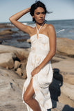 Granger Halterneck Midi Dress White Print