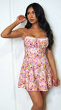 Amira Floral Mini Dress Pink