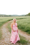 Betina Bow Front Maxi Dress Dusty Rose