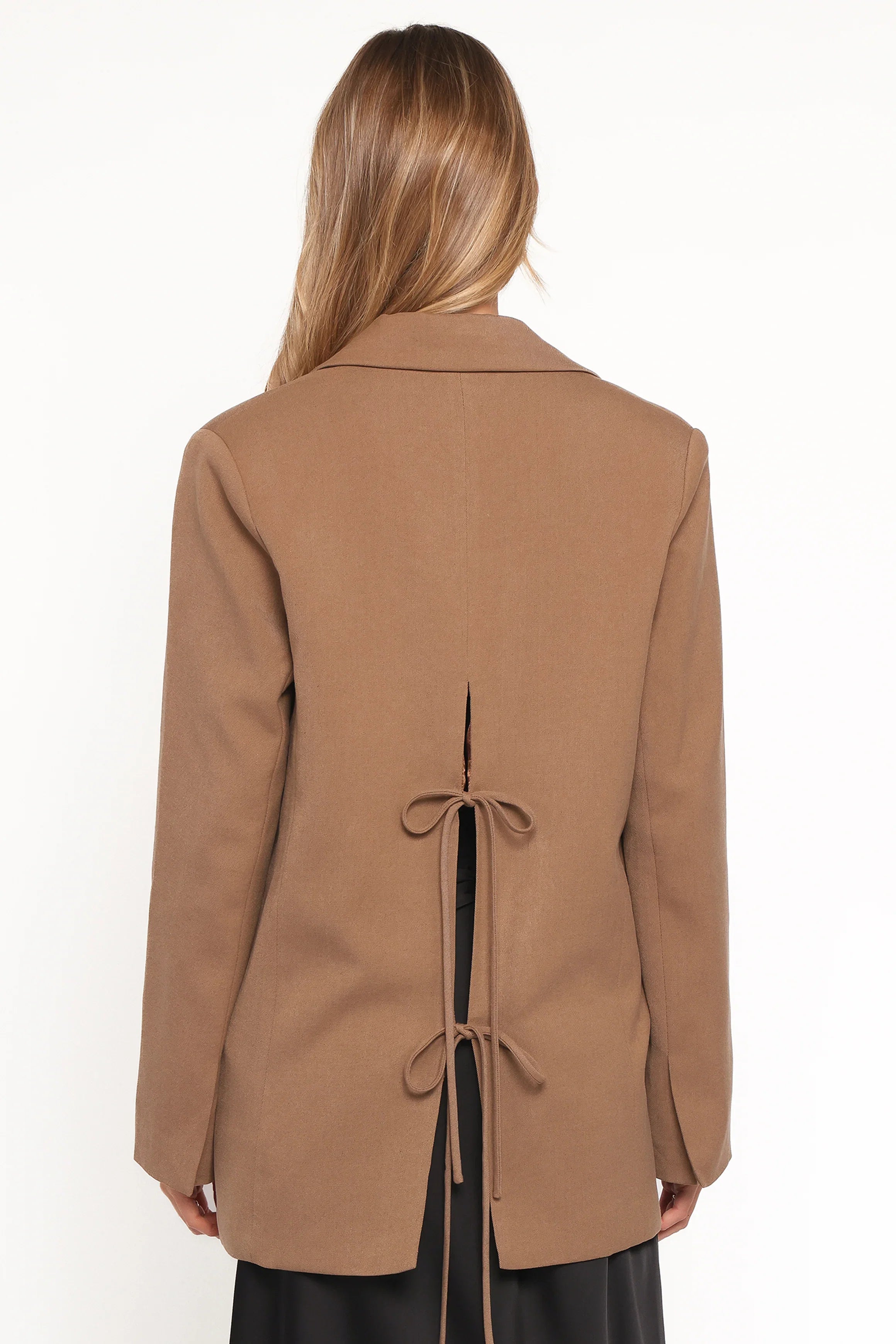 Tove Tie Back Blazer Tan