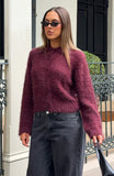 Chill Luxe Knit Cardigan Merlot