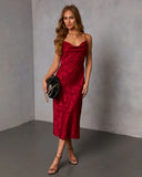 Cool Bloom Floral Jacquard Midi Dress