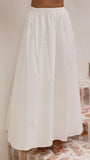 Makala Strapless Top and Maxi Skirt Set White