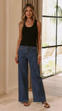 Vinnie Straight Leg Jeans Mid Blue