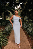 Sebastian Off Shoulder Maxi Dress Blue