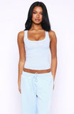 Dont Need Anyone Tank Top Baby Blue