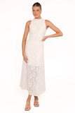 Danni Lace Midi Dress Ecru