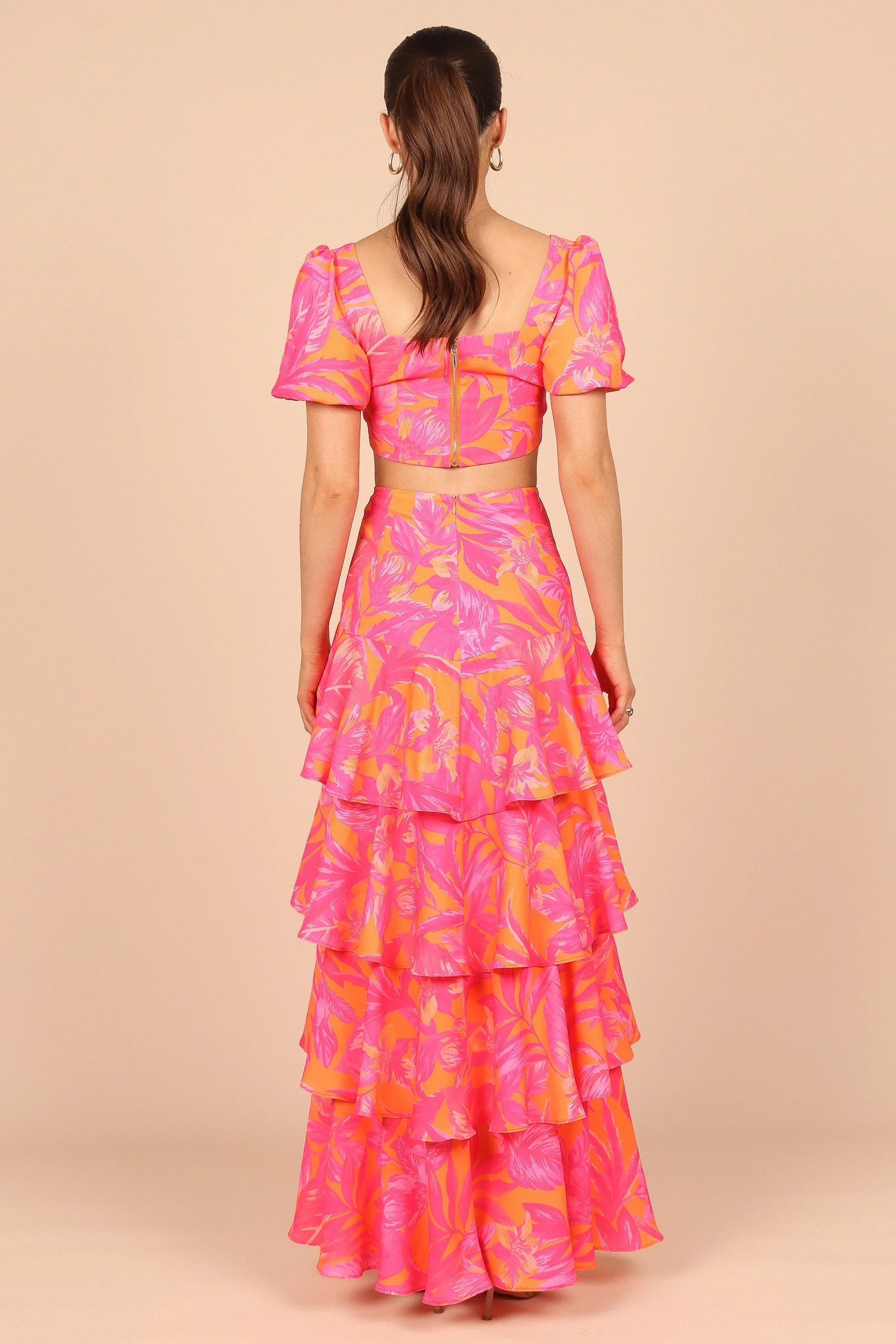 Addison Maxi Skirt Pink Tropics