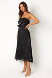 Mila Strapless Midi Dress Black