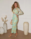 Glow Up Hour Printed Mesh Maxi Dress