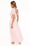 Angelina Skirt Set Pink Broiderie