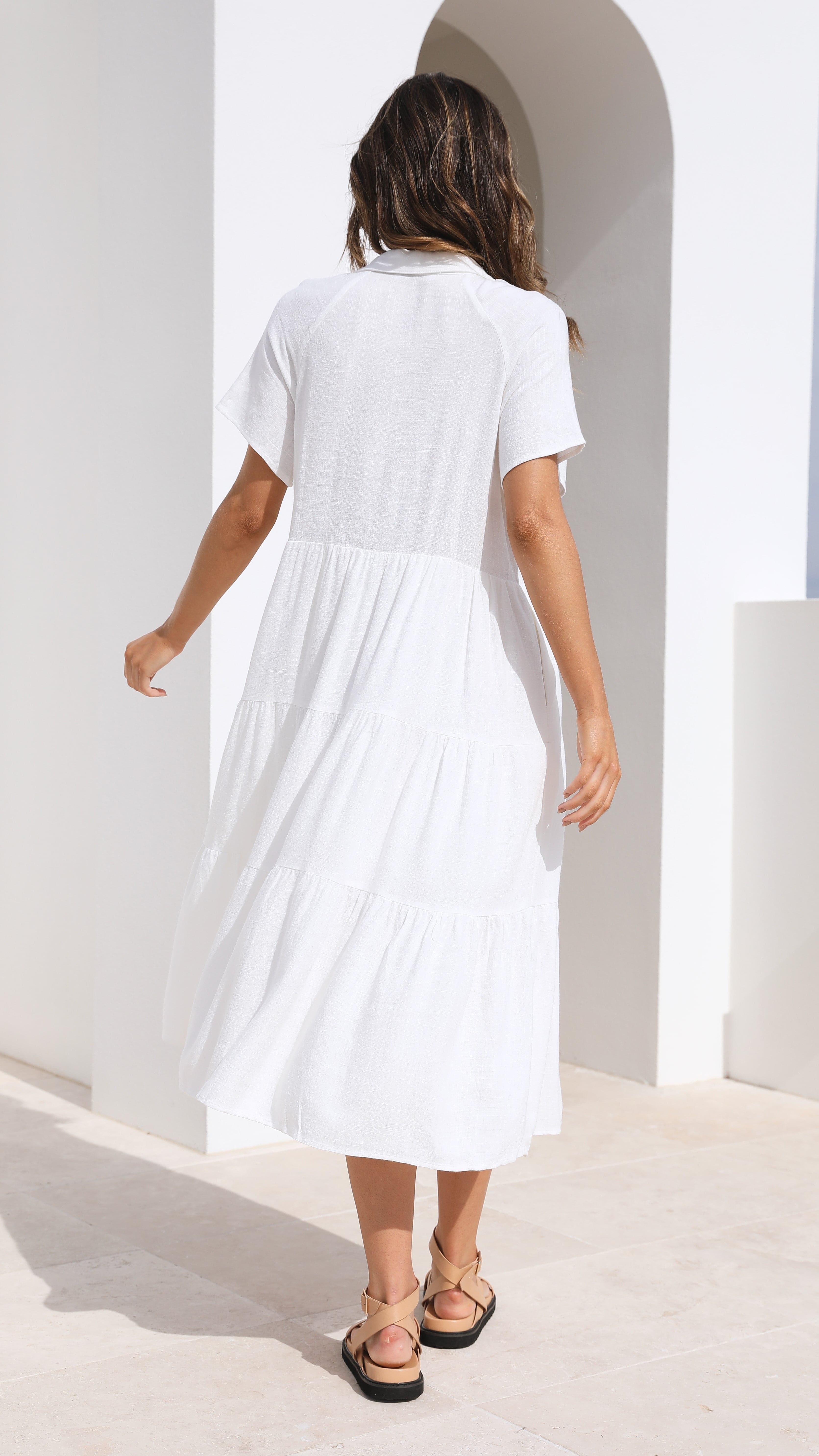 Kimberly Midi Dress White