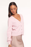 Josey Bow Button Cardigan Light Pink