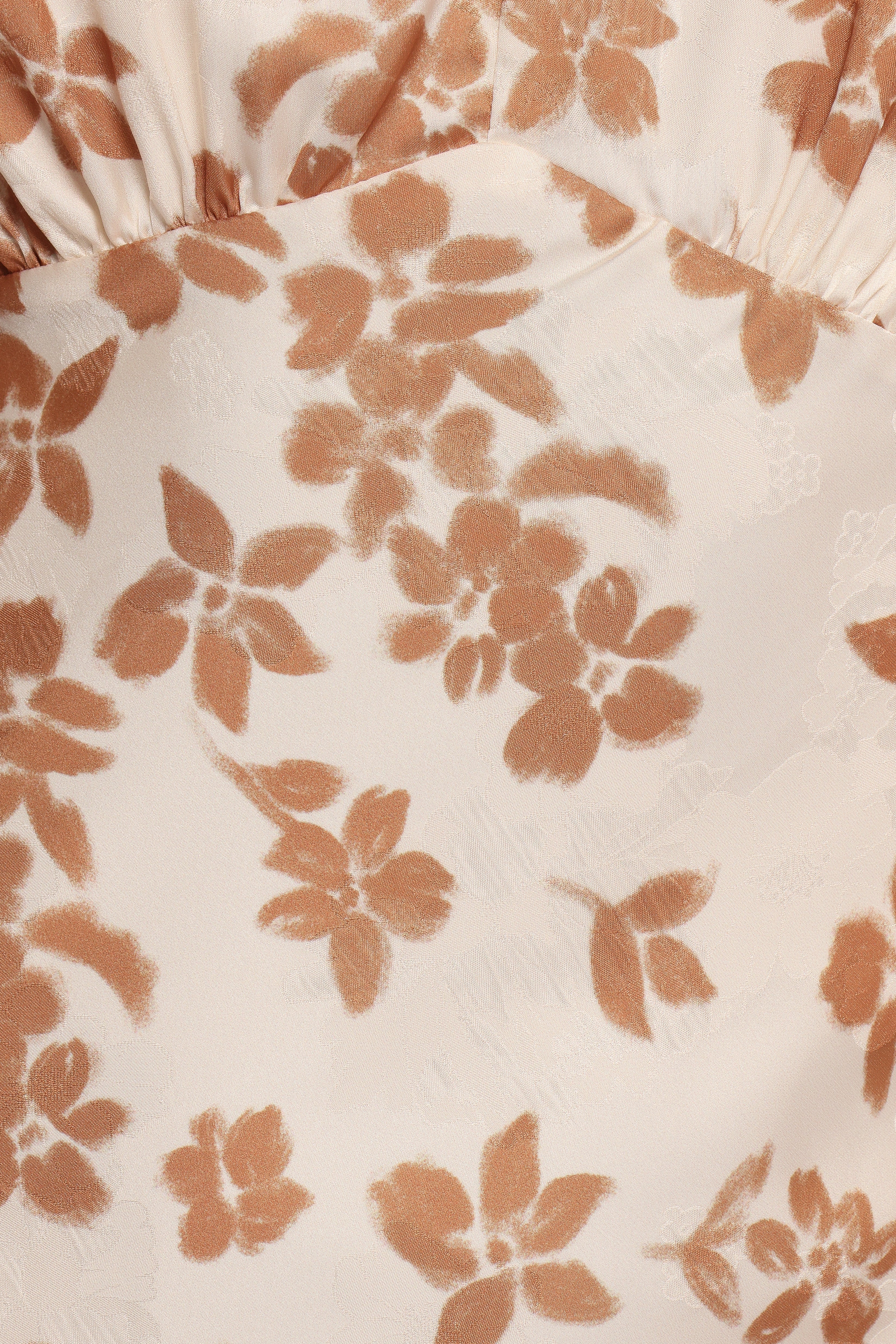 Franny Midi Dress Cream Brown Floral