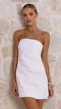 Dana Strapless Mini Dress White