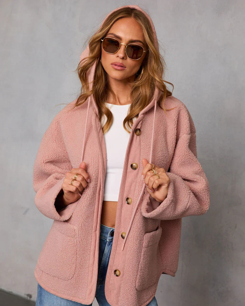 Fremont Sherpa Drawstring Hood Jacket