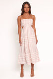 Evelin Midi Dress Pink Stripe