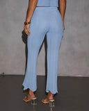 Sleek Elegance Scallop Hem Pants