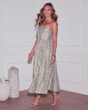 Mayleen Embroidered Strapless Midi Dress
