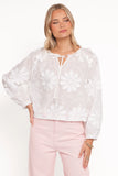 Leire Embroidered Blouse White