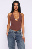 Sweet All Over Halter Top Chocolate