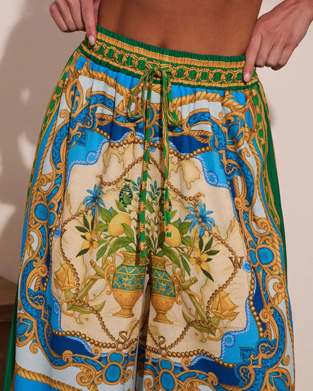 Coastal Dreamer Novelty Wide Leg Pants