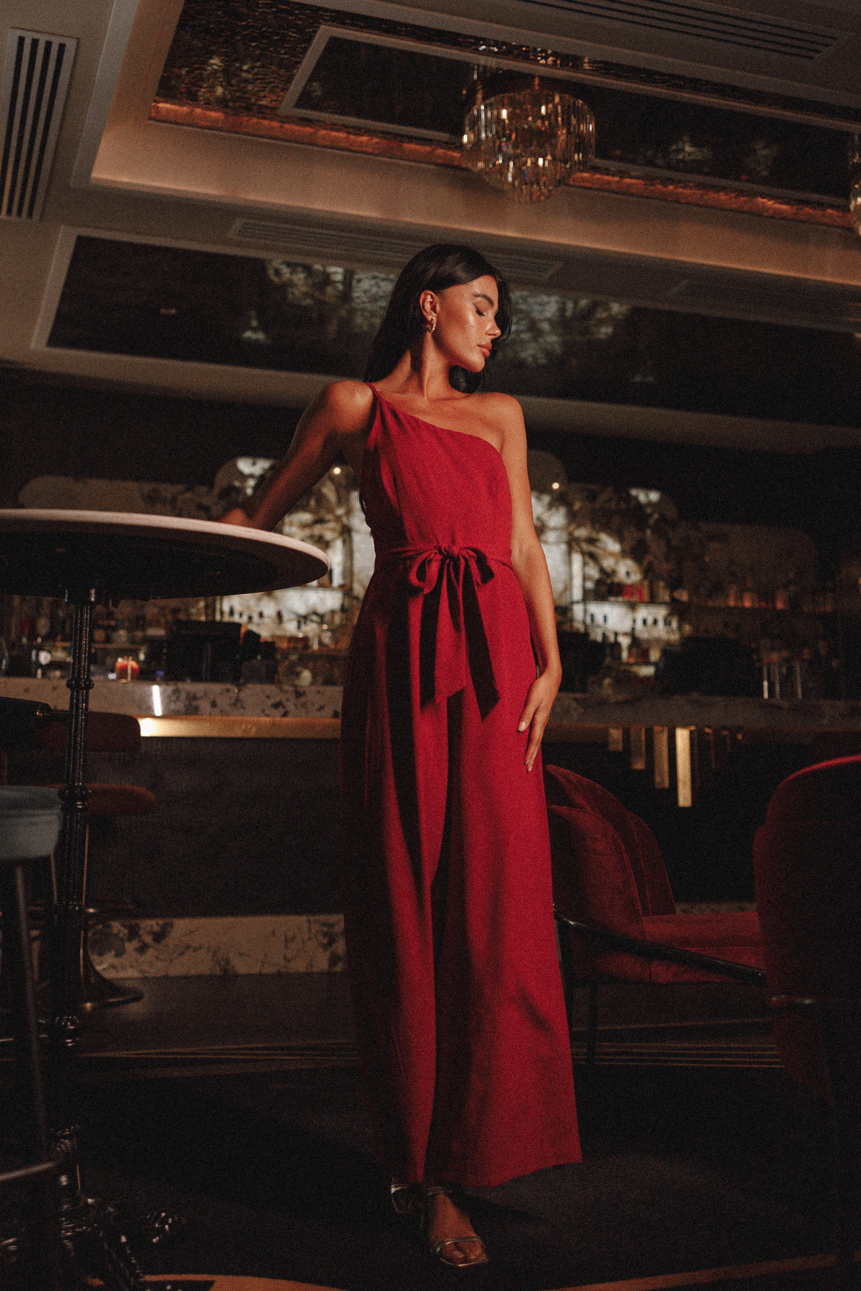 Leyton Jumpsuit Burgundy