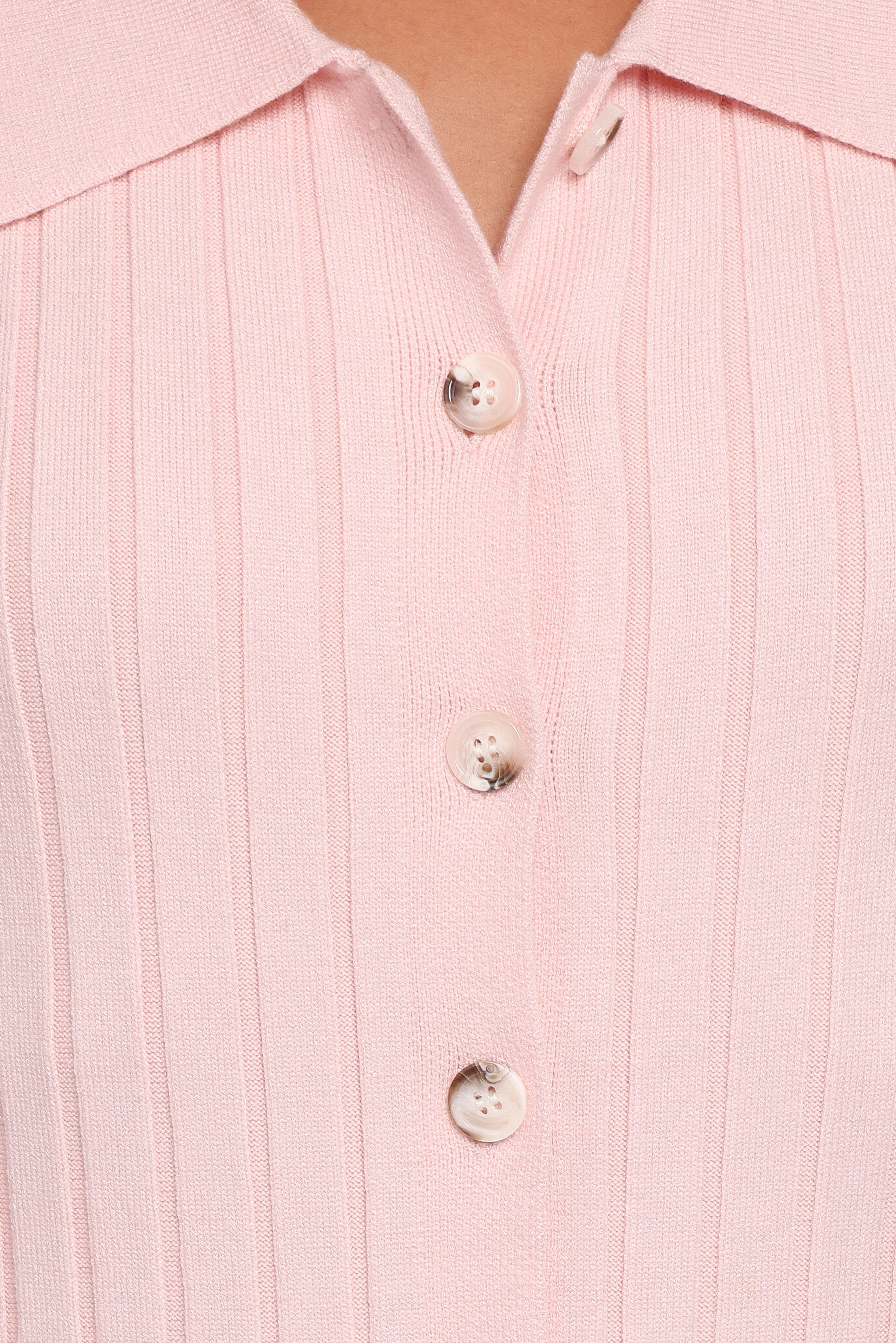 Aisha Short Sleeve Knit Midi Dress Pink