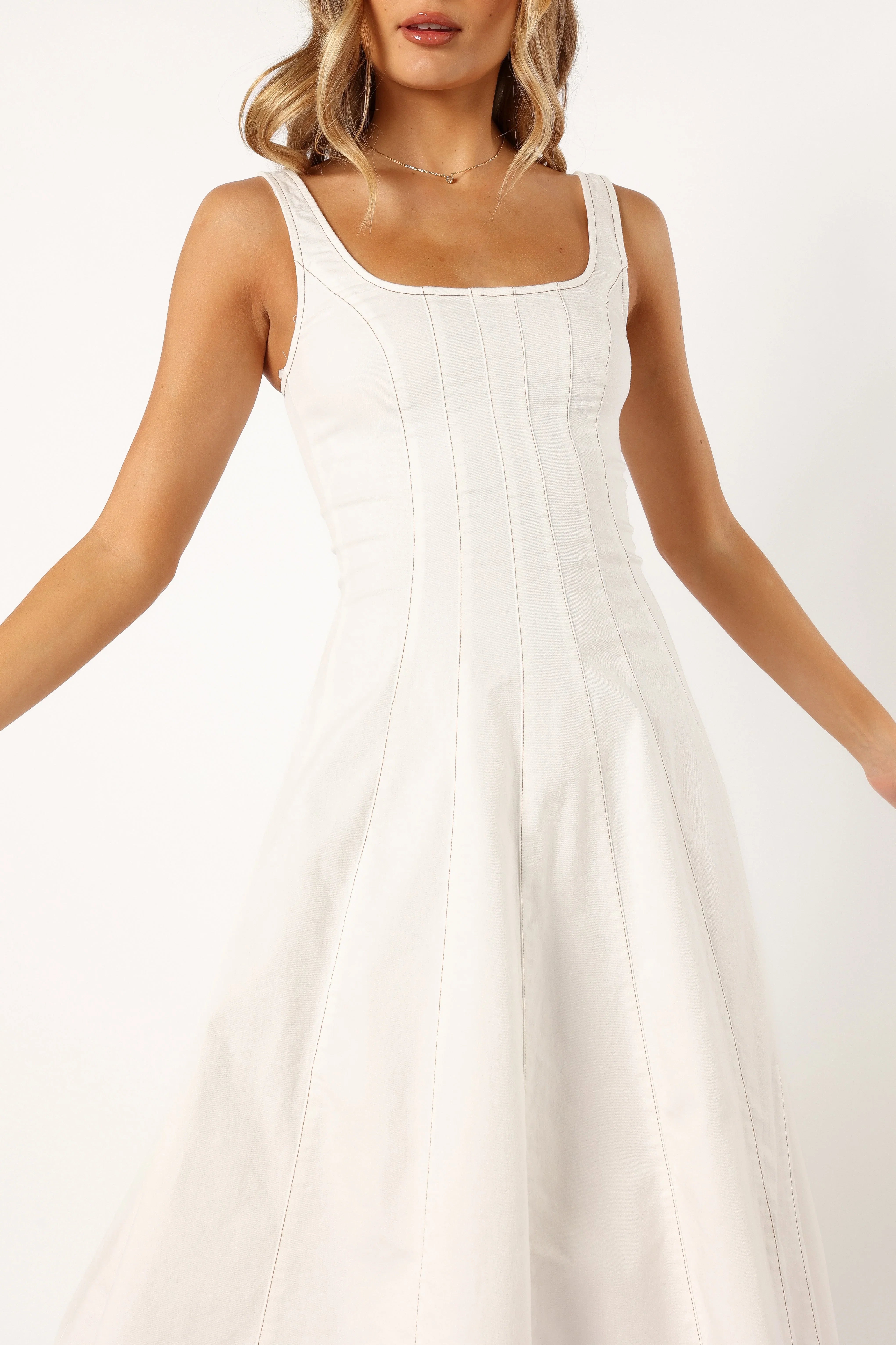 Una Midi Dress White