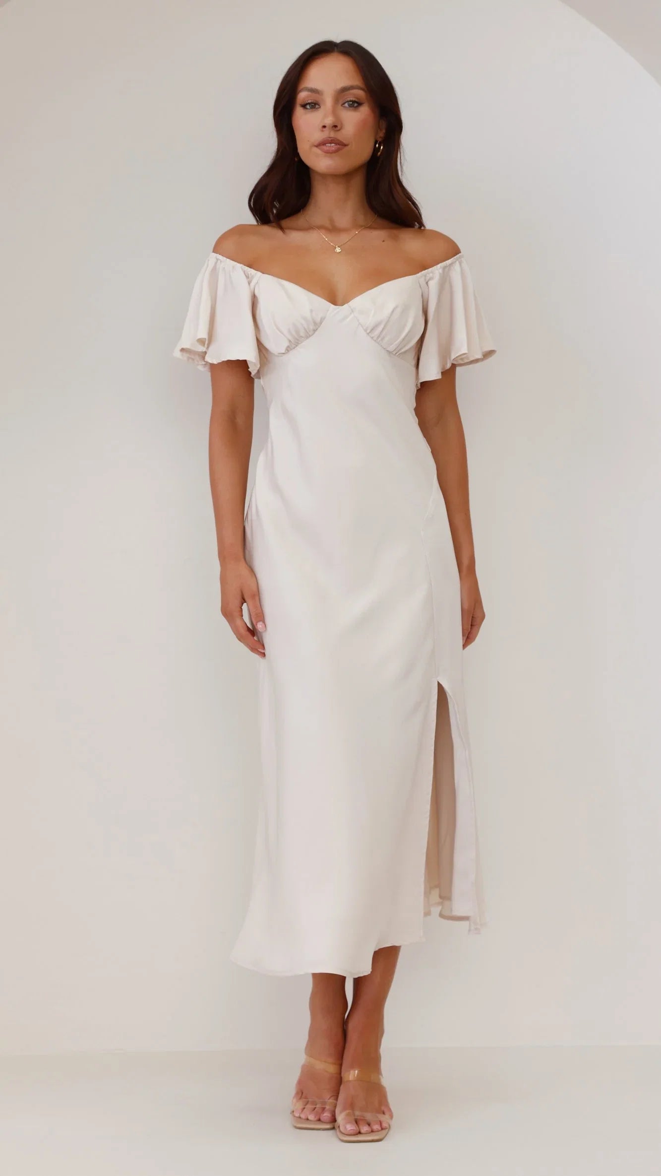Louisa Midi Dress Ivory