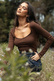 Verona Knit Top Brown
