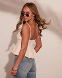 Desert Halo Floral Lace Peplum Top