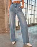 Romanah Rigid Denim Combo Sweatpants