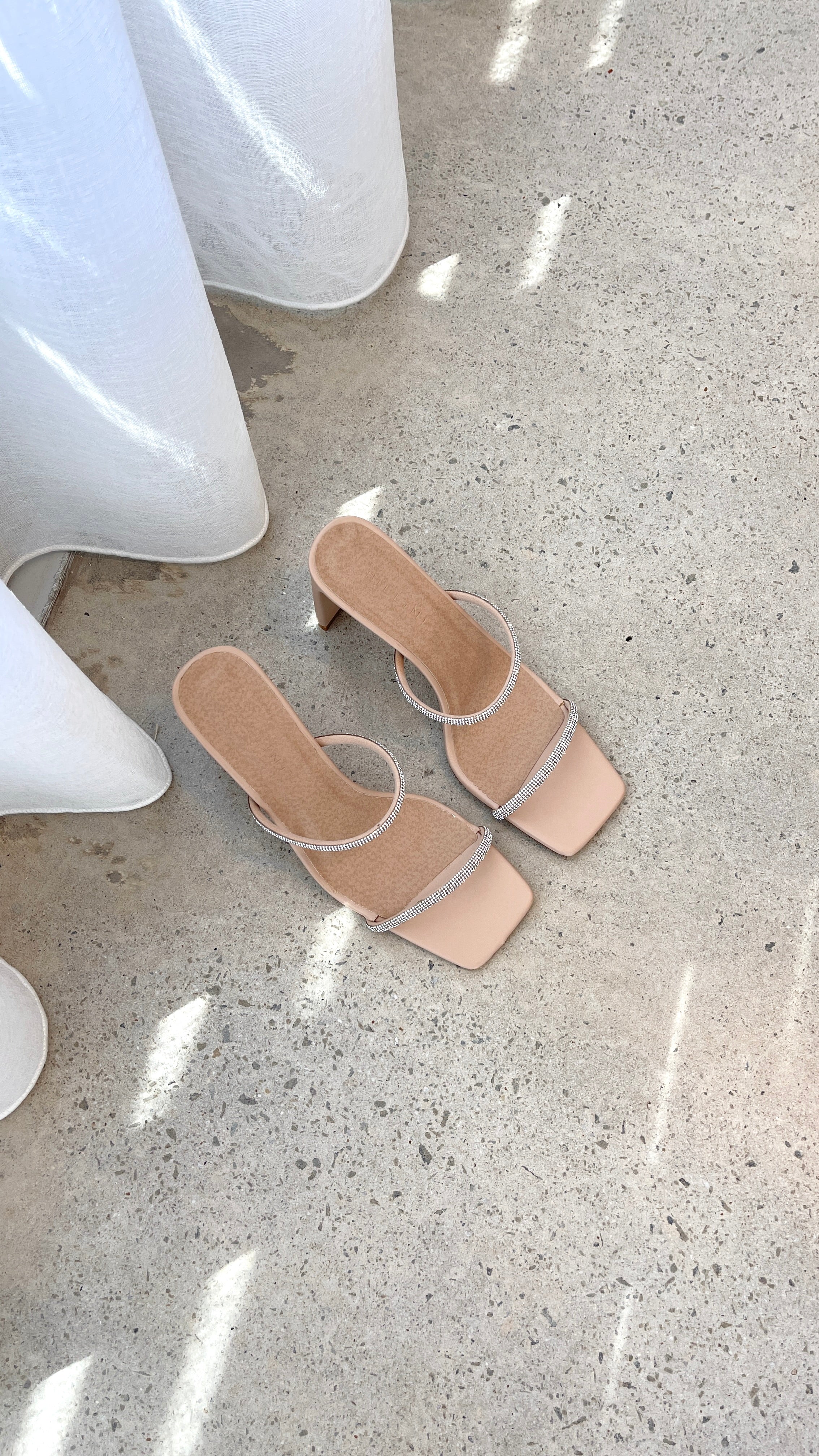 Kallie Heel Nude Diamante