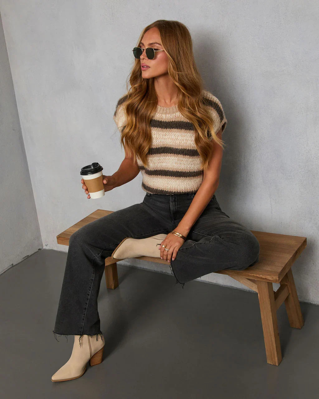 Sepia Breeze Striped Sweater