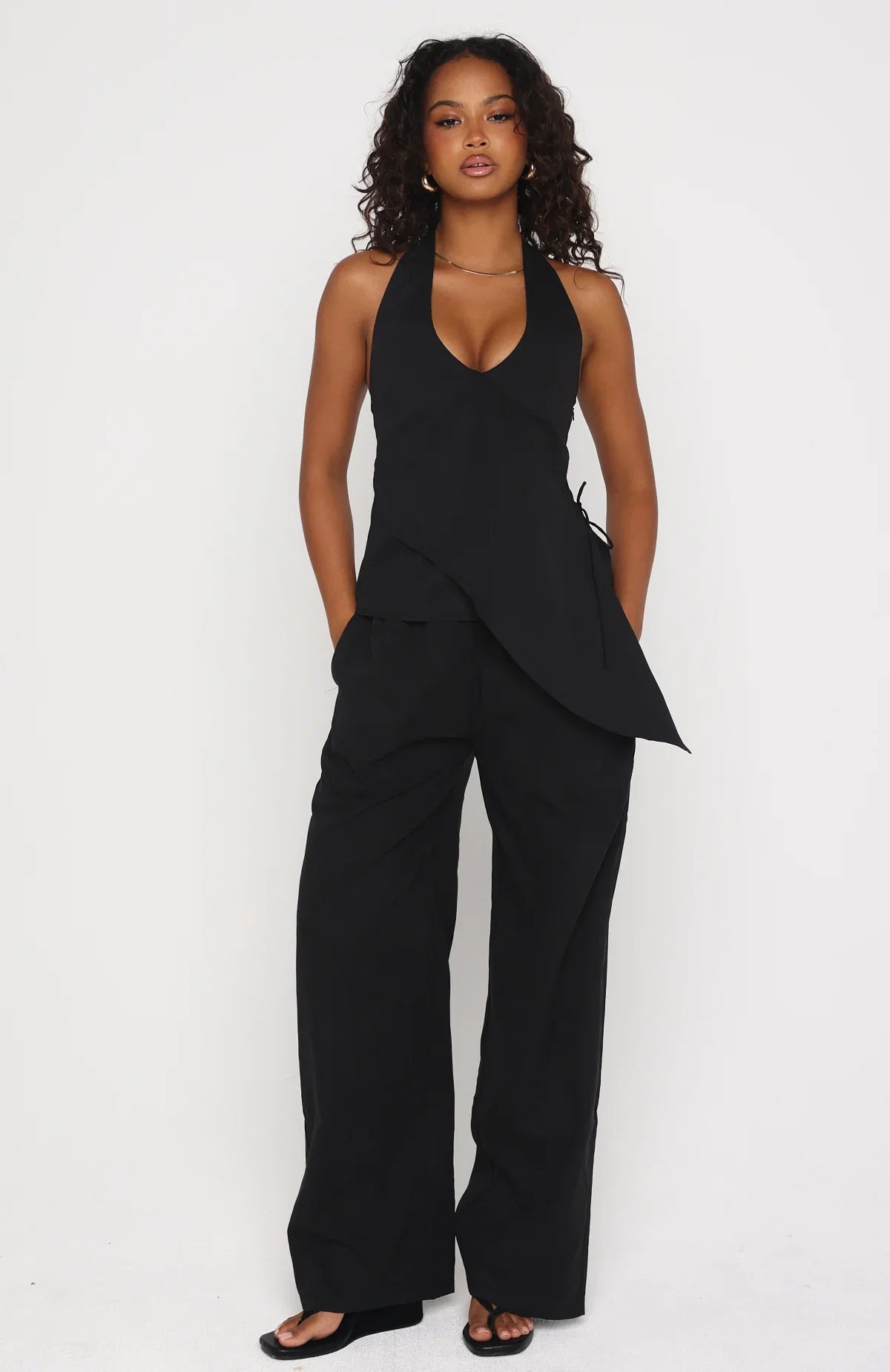 Mystic Mist Halter Top Black