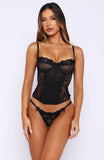Cherished Heart Lingerie Set Black