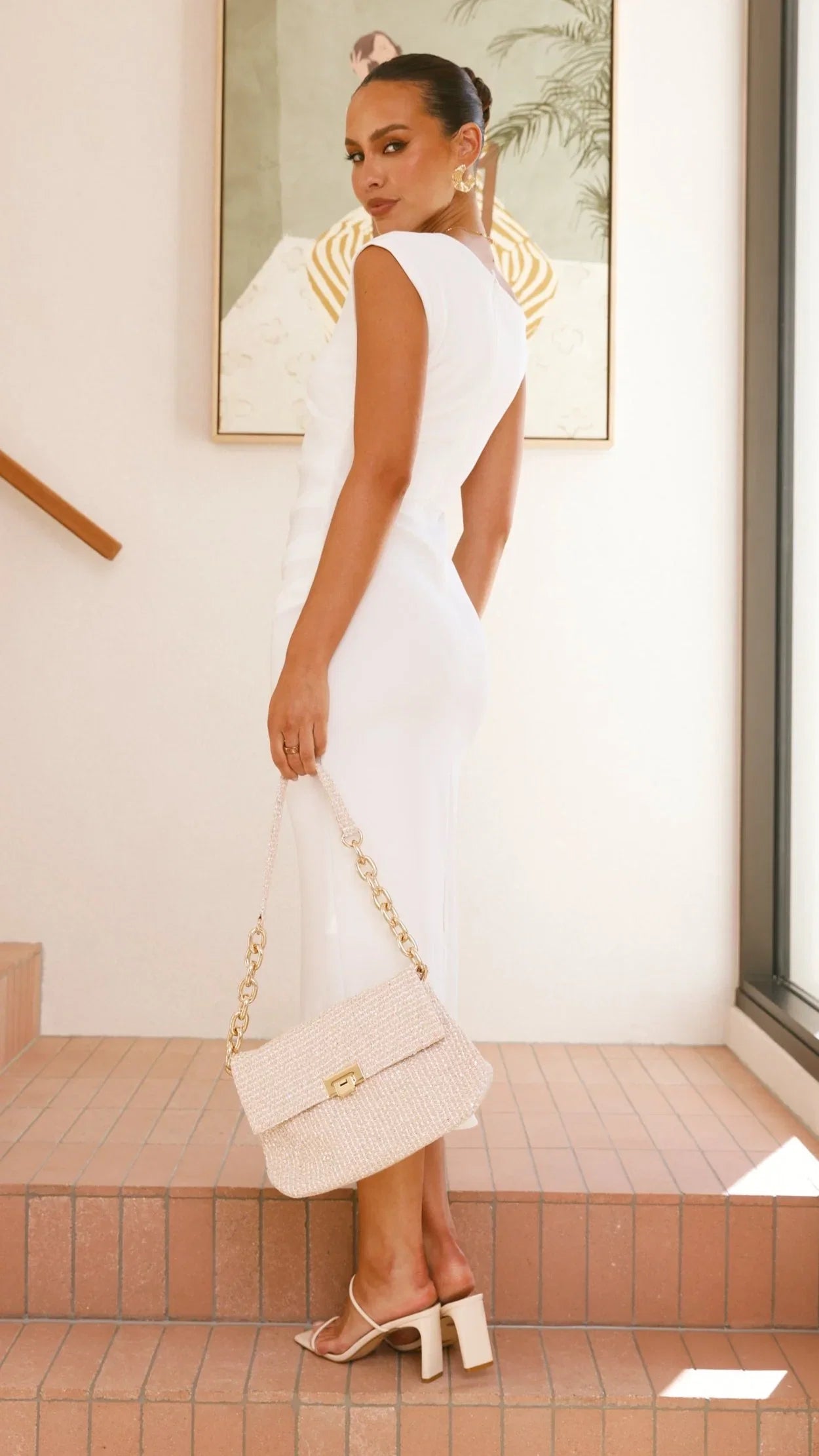 Lilah Midi Dress White