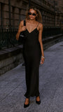 Harper Thin Strap Maxi Dress Black